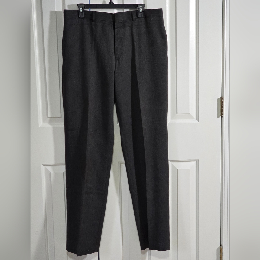 Perry Ellis Dress Pants Slacks 34x34 Dark Grey Gray